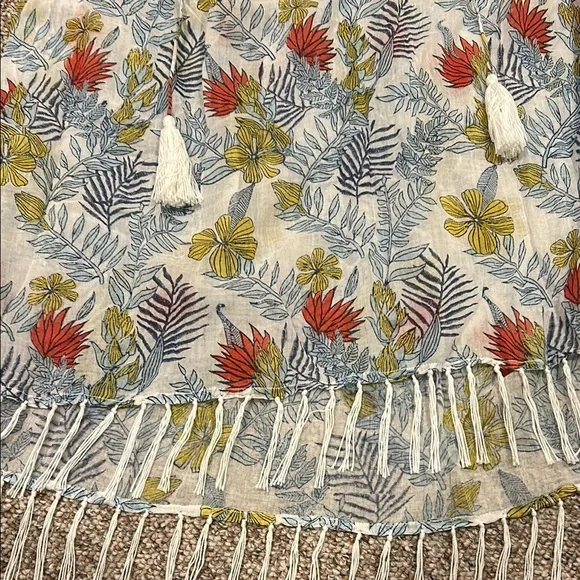 Roberta Roller Rabbit cover up Top with Tassels - Picture 4 of 5